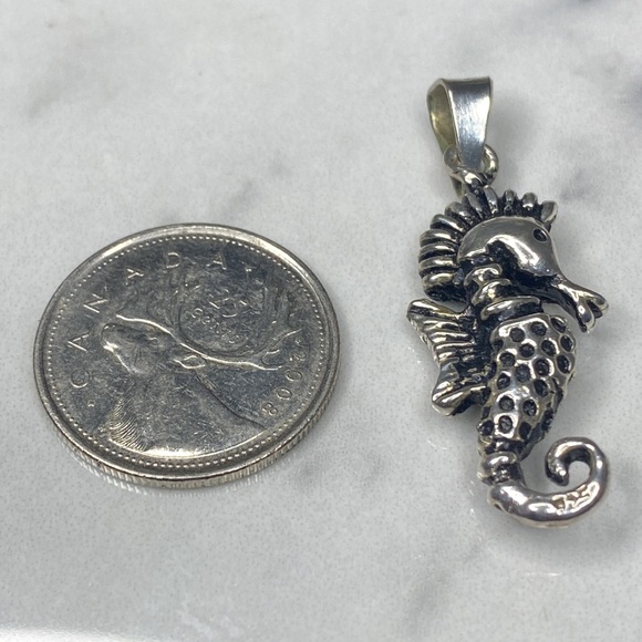 Seahorse pendant sterling‎ silver 925 - Picture 7 of 8